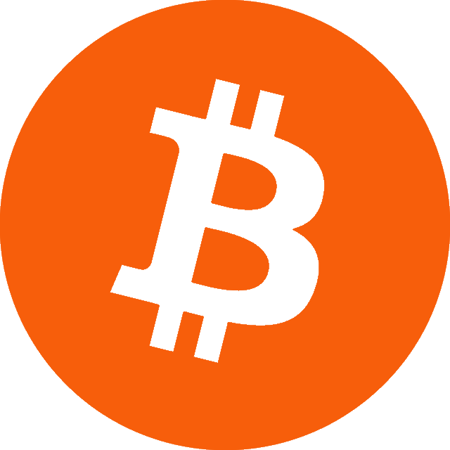 Logo bitcoin B dans un ronds orange
