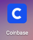 Icône de l'application Coinbase sur mobile